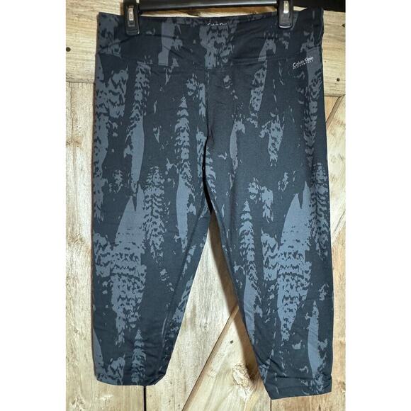 Calvin Klein Performance Quick Dry Women's XL Blackthorn Capris Leggings - Picture 1 of 10